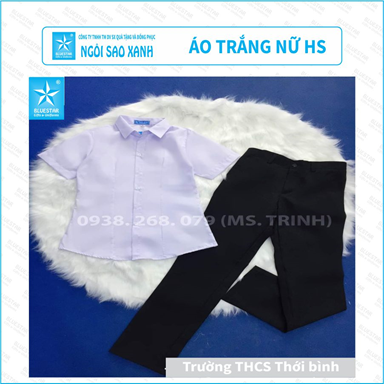 ÁO TRẮNG NỮ HS - THCS THỚI BÌNH